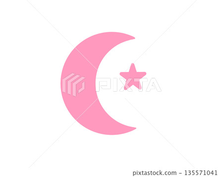 Simple night icon (pink) 135571041
