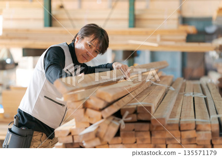 man working at construction site 135571179