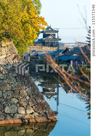 View of the east corner tower of Yamatokoriyama Castle from the site of the main gate 135571546