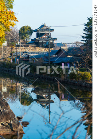 View of the east corner tower of Yamatokoriyama Castle from the site of the main gate 135571547