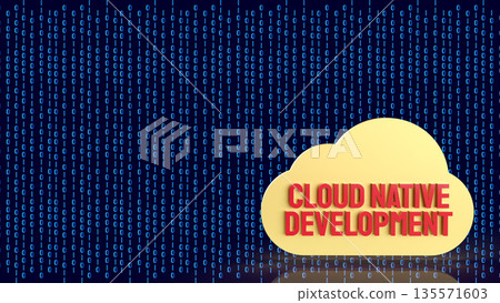 Cloud Native Application Development Concept Illustration 3d render. 135571603
