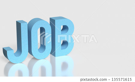 Job Opportunity Concept with Blue 3D Typography on Clean Background 3d render. Job Opportunity Concept with Blue 3D Typography on Clean Background 3d render. 135571615
