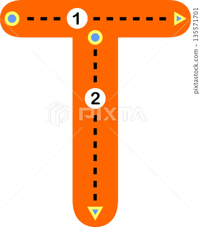 Alphabet Letter T Tracing Practice for Children Alphabet Letter T Tracing Practice for Children 135571701