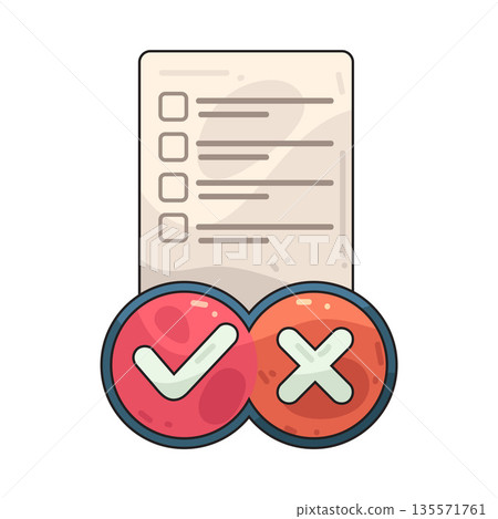 illustration of Yes No Survey 135571761