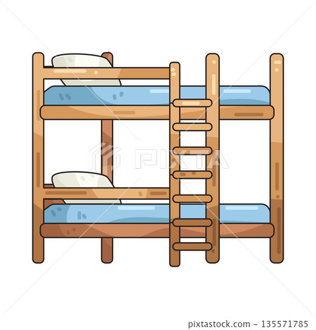 illustration of bunk bed illustration of bunk bed 135571785
