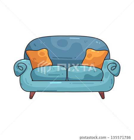 illustration of sofa illustration of sofa 135571786