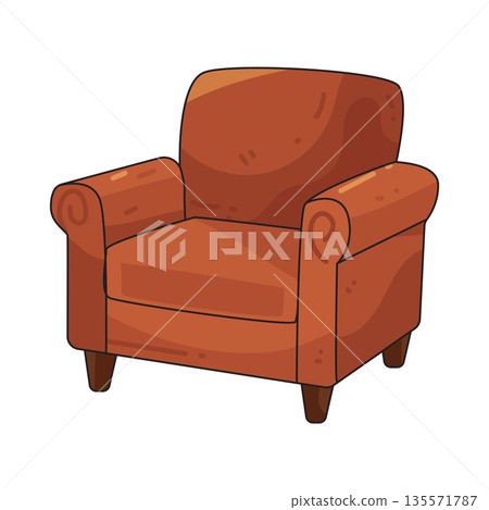 illustration of armchair illustration of armchair 135571787