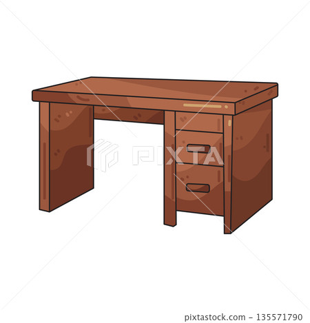 illustration of desk illustration of desk 135571790