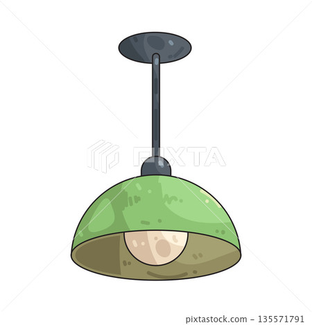 illustration of ceiling light 135571791