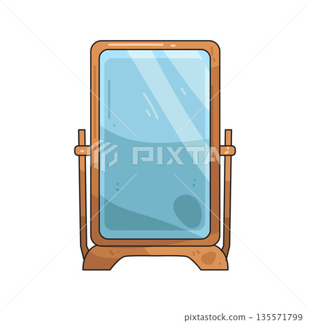 illustration of mirror  135571799