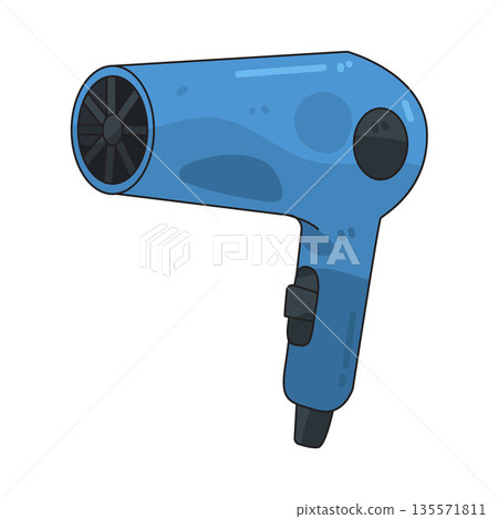 illustration of hair dryer 135571811