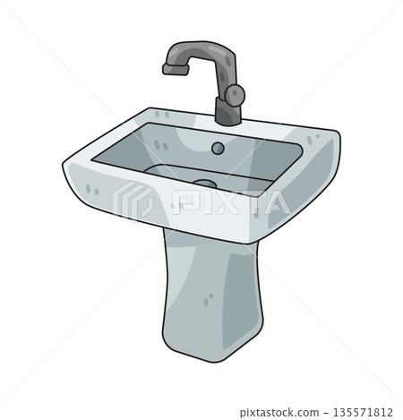 illustration of sink illustration of sink 135571812