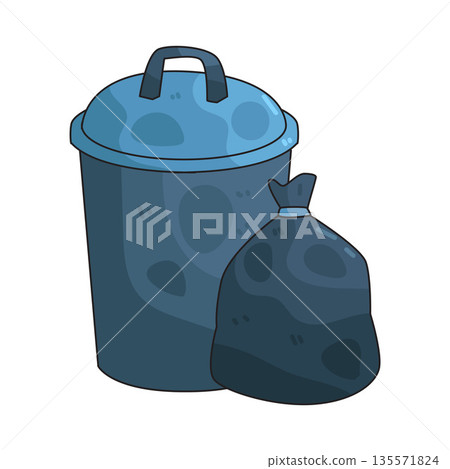 illustration of trash bin 135571824