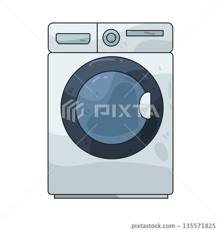 illustration of washing machine 135571825