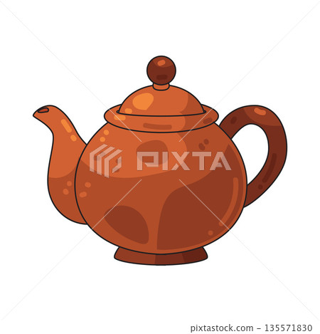 illustration of teapot illustration of teapot 135571830