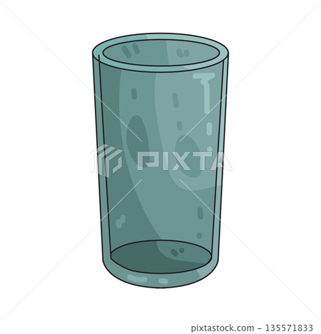 illustration of water glass 135571833