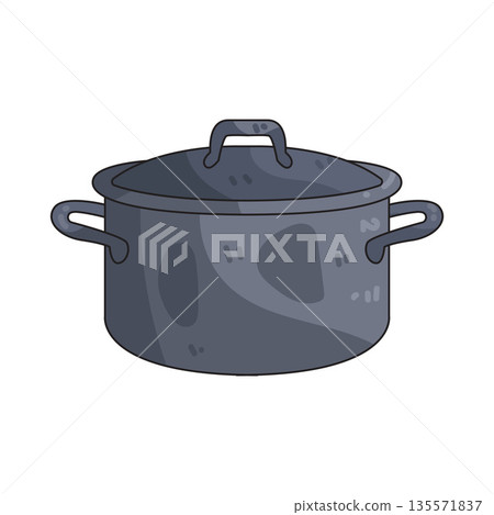 illustration of cooking pot illustration of cooking pot 135571837