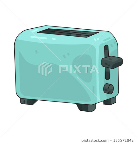 illustration of toaster 135571842
