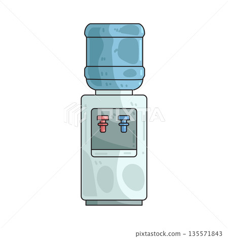 illustration of water dispenser illustration of water dispenser 135571843