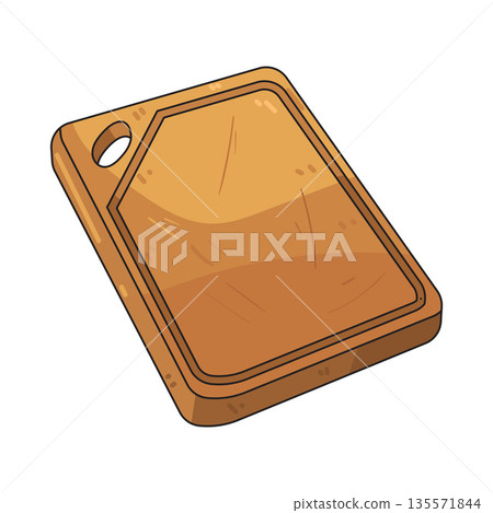 illustration of cutting board 135571844