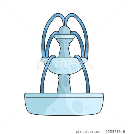 illustration of fountain 135571846