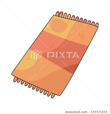 illustration of beach towel 135571854
