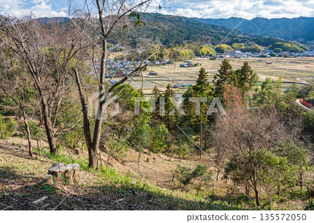 View from the Amakashi Hill Observatory, Amakashi Hill area of Asuka Historical Park, Asuka Village, Nara Prefecture 135572050