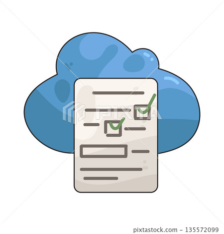 illustration of Survey cloud 135572099