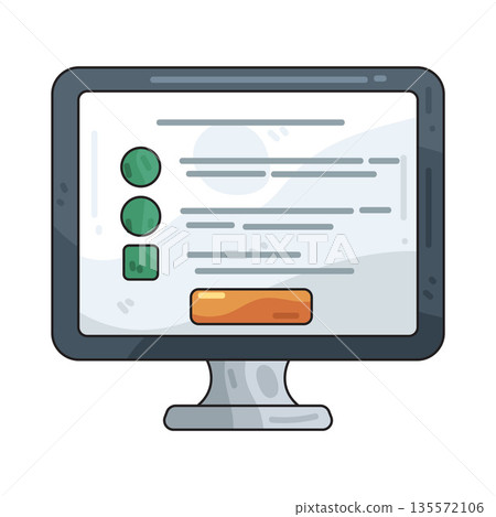 illustration of online survey 135572106