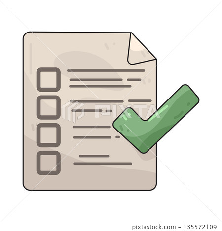illustration of survey document illustration of survey document 135572109