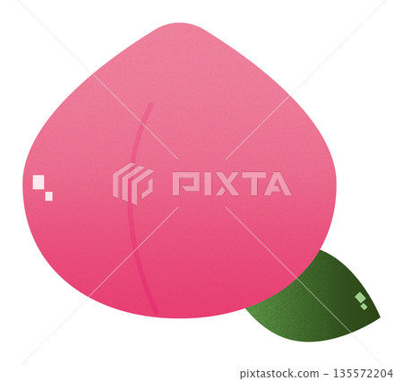 Simple peach illustration Simple peach illustration 135572204