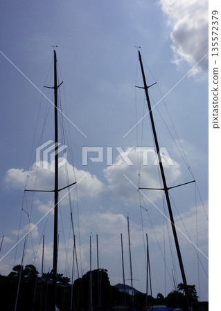 August 14, 2020, Hayama Marina, Kanagawa Prefecture, midsummer August marina scenery August 14, 2020, Hayama Marina, Kanagawa Prefecture, midsummer August marina scenery 135572379