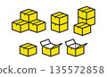 紙箱圖示集 - 包裝、配送和物流圖片 135572858