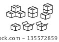 紙箱圖示集 - 包裝、配送和物流圖片 135572859