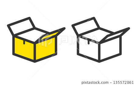 紙箱圖示集 - 包裝、配送和物流圖片 紙箱圖示集 - 包裝、配送和物流圖片 135572861