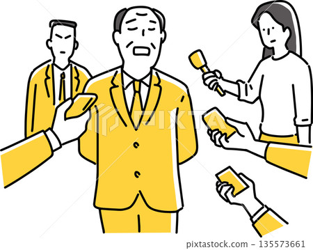 Company employee being interviewed 135573661