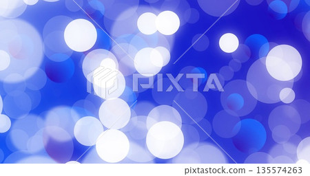 Floating white and blue blurred circular light spots forming pattern in abstract digital background Floating white and blue blurred circular light spots forming pattern in abstract digital background 135574263