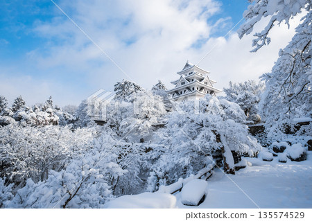 Gujo Hachiman Castle in the snow Gujo Hachiman Castle in the snow 135574529
