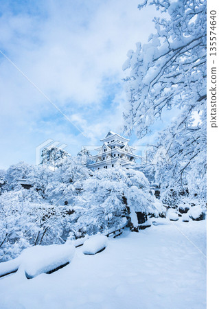 Gujo Hachiman Castle in the snow Gujo Hachiman Castle in the snow 135574640