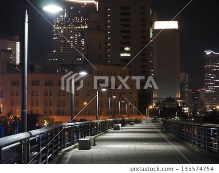 Night view from the pedestrian bridge Night view from the pedestrian bridge 135574754