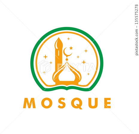 Arab muslim mosque abstract icon or sign. Islamic culture graphic label, Muslim Quran vector symbol. Arab mosque emblem or Islam religion abstract icon with starry sky, mosque dome and minaret Arab muslim mosque abstract icon or sign. Islamic culture graphic label, Muslim Quran vector symbol. Arab mosque emblem or Islam religion abstract icon with starry sky, mosque dome and minaret 135575278