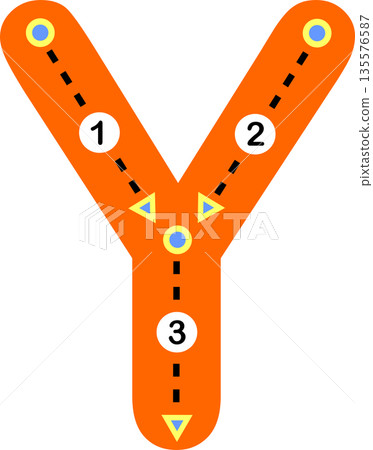 Alphabet Letter Y Tracing Practice for Children Alphabet Letter Y Tracing Practice for Children 135576587