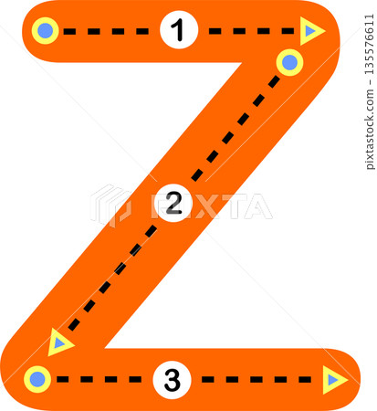 Alphabet Letter Z Tracing Practice for Children Alphabet Letter Z Tracing Practice for Children 135576611