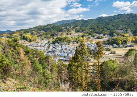 View from the Amakashi Hill Observatory, Amakashi Hill area of Asuka Historical Park, Asuka Village, Nara Prefecture View from the Amakashi Hill Observatory, Amakashi Hill area of Asuka Historical Park, Asuka Village, Nara Prefecture 135576952