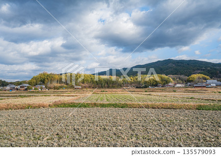 Winter rural scenery of Asuka Village, Nara Prefecture Winter rural scenery of Asuka Village, Nara Prefecture 135579093