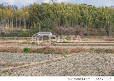 Winter rural scenery of Asuka Village, Nara Prefecture Winter rural scenery of Asuka Village, Nara Prefecture 135579096