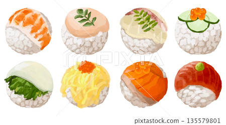 手鞠壽司插圖 135579801