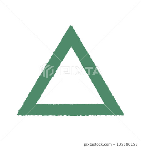 Crayon-drawn triangle 135580155