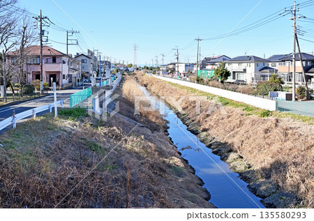 Walking around Koshigaya: Shinkata River (Sengenbori) - Koshigaya City, Oaza Sannomiya Walking around Koshigaya: Shinkata River (Sengenbori) - Koshigaya City, Oaza Sannomiya 135580293