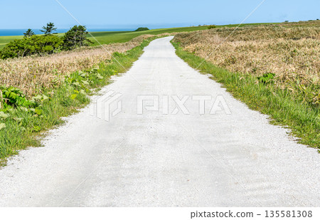 Cape Soya, Wakkanai, Hokkaido - A popular tourist attraction: Cape Soya's "White Road" Cape Soya, Wakkanai, Hokkaido - A popular tourist attraction: Cape Soya's "White Road" 135581308